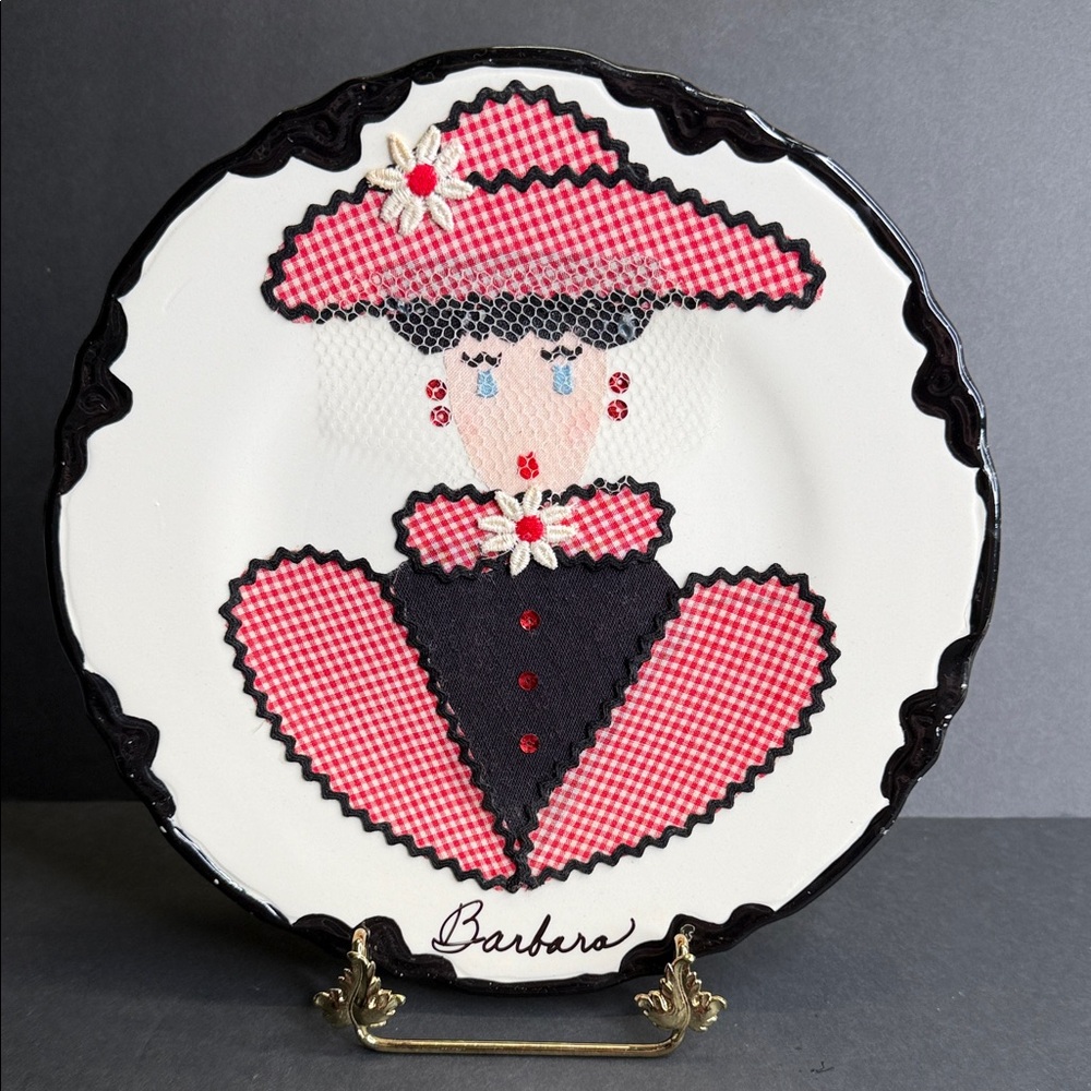 Charming Decorative Plate with Lady Design